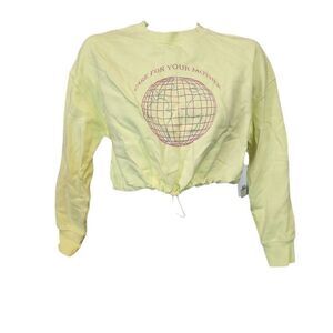 BP Yellow Cropped Sweatshirt Size XS